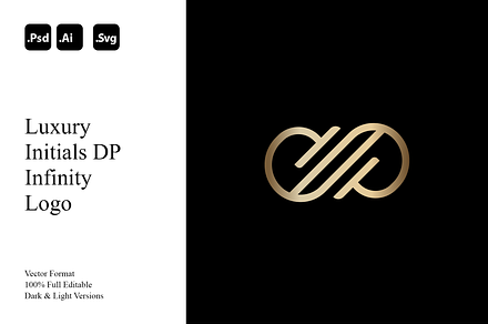Luxury Initials DP Infinity Logo, a Branding & Logo Template by Luxury Logos