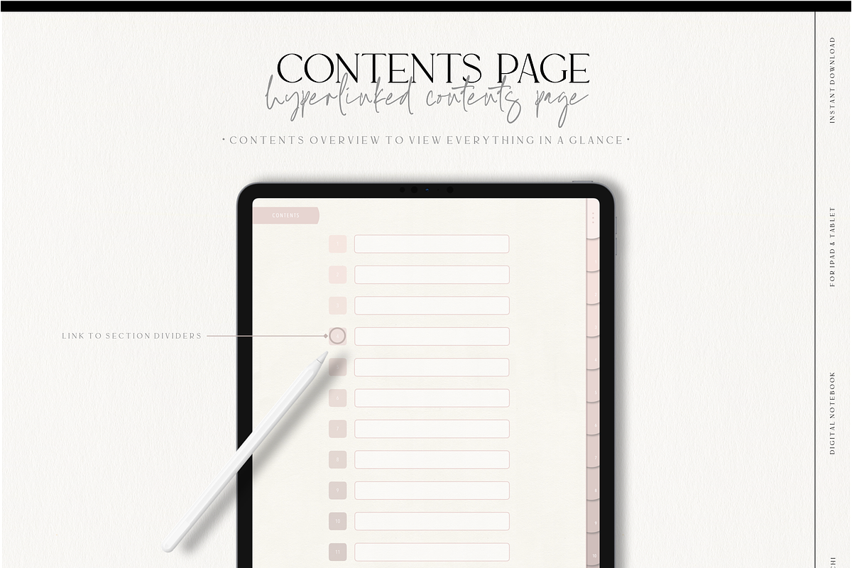 Digital Nude Paper Texture Notebook, a Stationery Template by MainichiDesign (Photo 4 of 10)