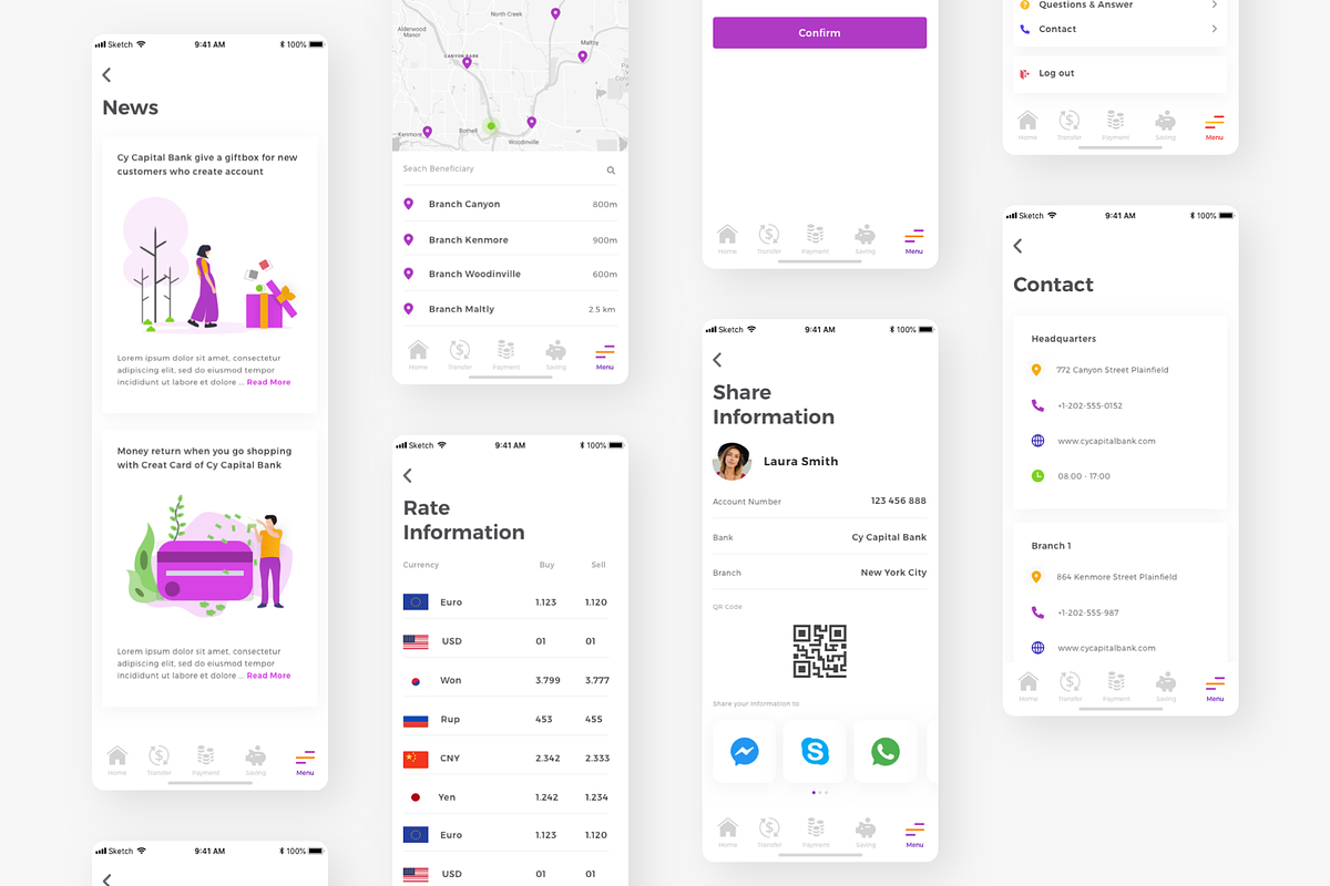 Cy Capital Bank App UI Kit, an App Template by Capi Product (Photo 12 of 18)