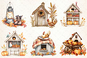 Autumn Chicken Coop Clipart, an Illustration by Libby Wishes (Thumbnail 6 of 7)
