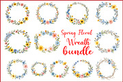 Spring Floral Wreath SVG Bundle, a Graphic by Gfx_Store (Thumbnail 1 of 13)