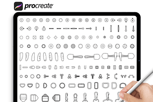 Button Accessories Stamp Brush Set