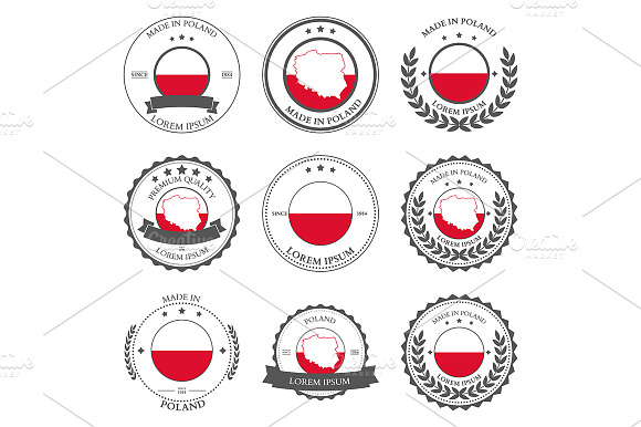 Made In Poland Seals Badges