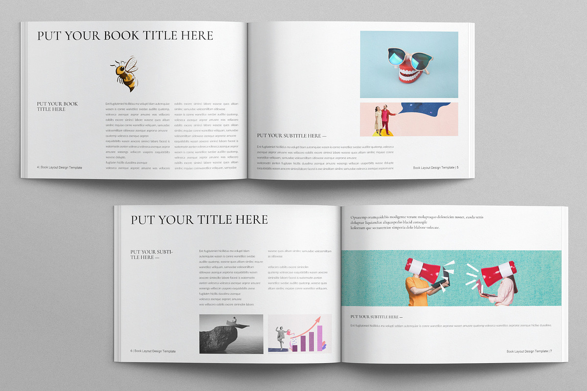 Book Layout Template Landscape, a Brochure Template by E-Type (Photo 3 of 7)