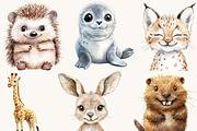 Watercolor Woodland Portraits, an Animal Illustration by Design Scotch (Thumbnail 2 of 7)