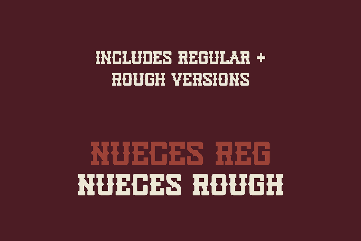 Nueces Hand Drawn Font, a Slab Serif Font by nickqtx (Photo 4 of 4)