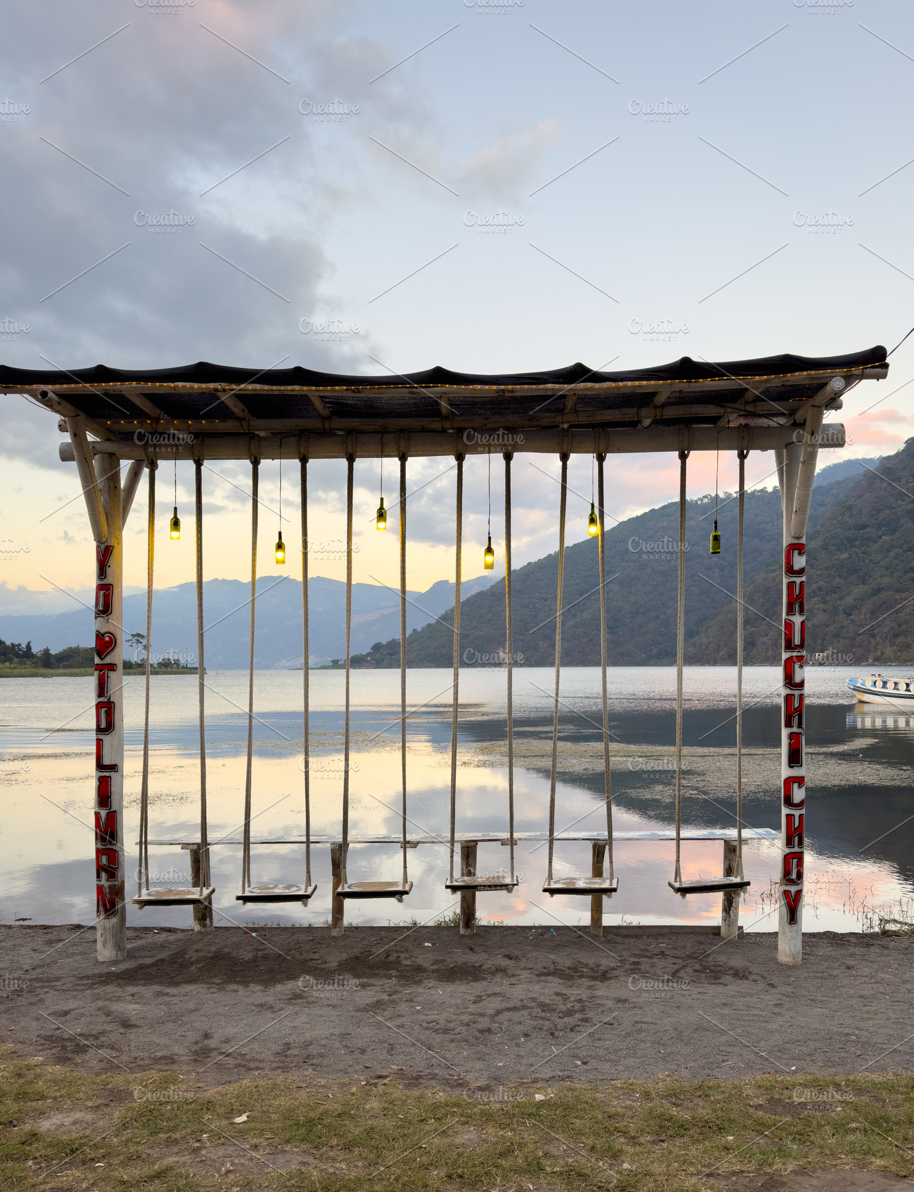 Swings On Lake Atitlan Guatemala, a Nature Photo by THP Creative