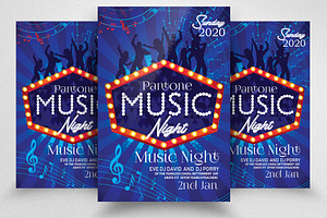 Music Party Night Flyer Template, a Flyer Template by Psd Templates