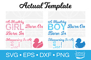Birth Stats SVG Birth Announcement, an Illustration by SavanasDesign (Thumbnail 3 of 4)
