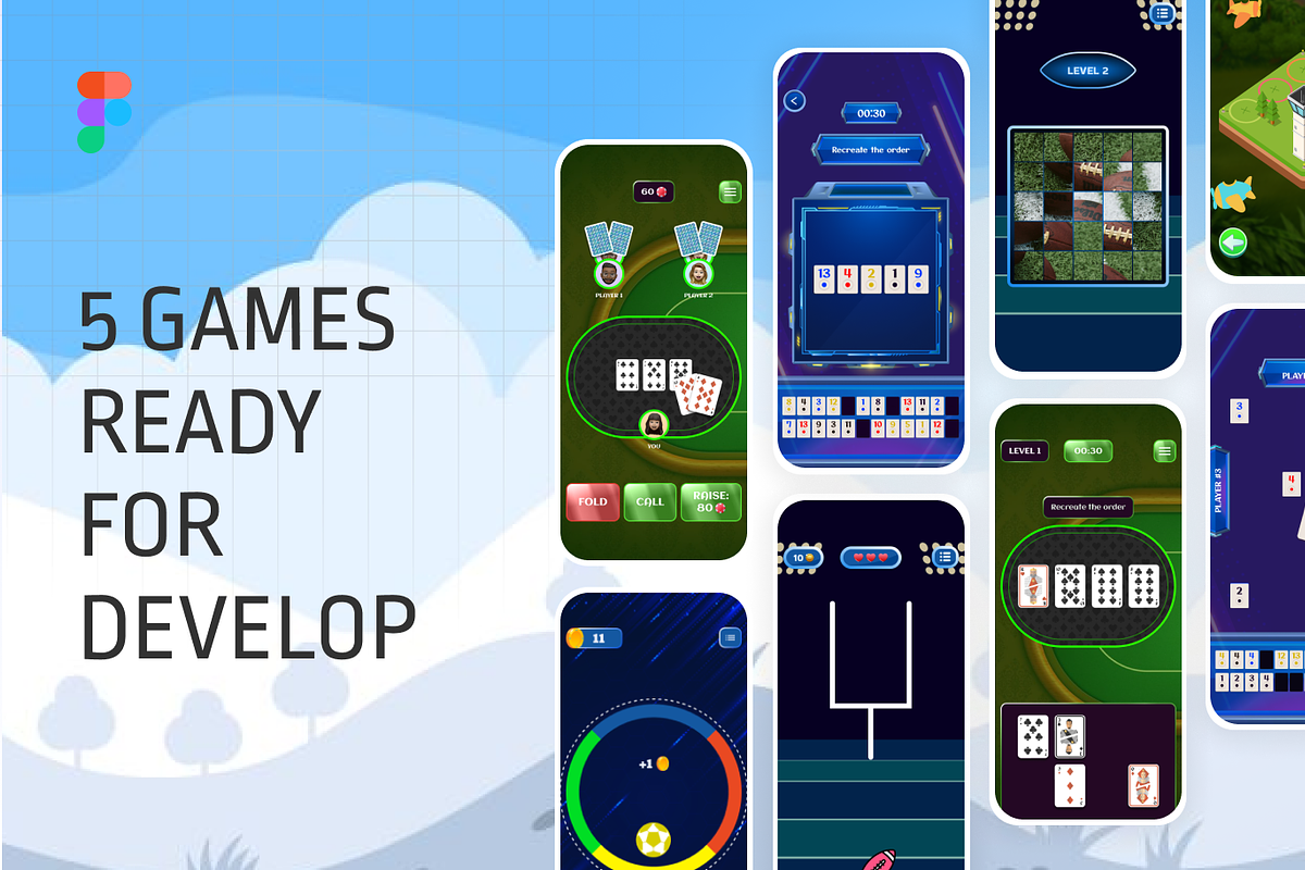 5 games ui kit (2), an App Template by Shoppie (Photo 1 of 6)
