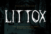 Littox Horror Display Font, a Handwritten Font by Maulana Creative (Thumbnail 1 of 7)