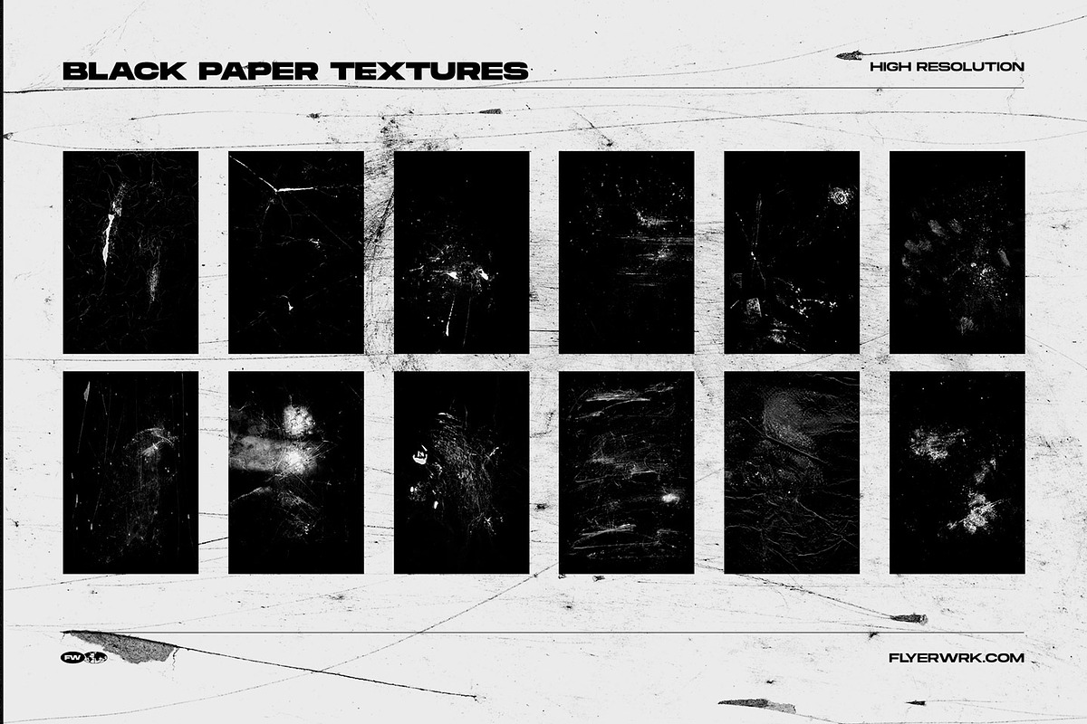 Schwrz - 100 Dirty Paper Textures, a Texture Graphic by FLYERWRK (Photo 9 of 16)
