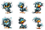 Crazy Bird Clipart, a Seasonal Illustration by CreationArt (Thumbnail 2 of 6)