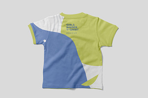 Girls Ringer Tee Shirt Mockups