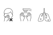 Covid 19 vector icons + Infographics, an Outline Icon by Paper Cards (Thumbnail 3 of 5)