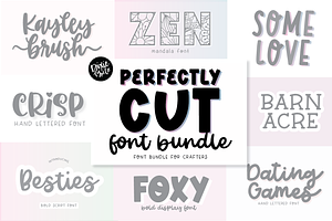 PERFECTLY CUT Crafters Font Bundle, a Script Font by Blush Font Co.