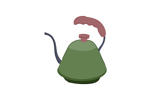 Coffee Steel Drip Kettle Cartoon