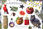 Watercolor Witchy Winter, a Food Illustration by Fluffy Unicorn (Thumbnail 7 of 14)