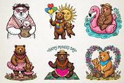Mama Bear & Baby Bear Mother's Day, an Illustration by RobertsArt (Thumbnail 2 of 5)