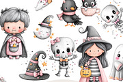 30 Cute Halloween Clipart, a Decorative Illustration by Pati Charm Studio (Thumbnail 1 of 8)
