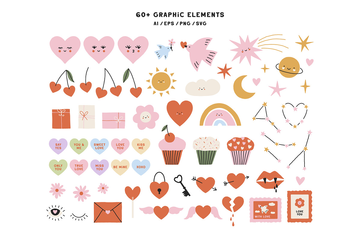 Cute Valentine's Day, a Pattern Graphic by simpleblues (Photo 12 of 12)
