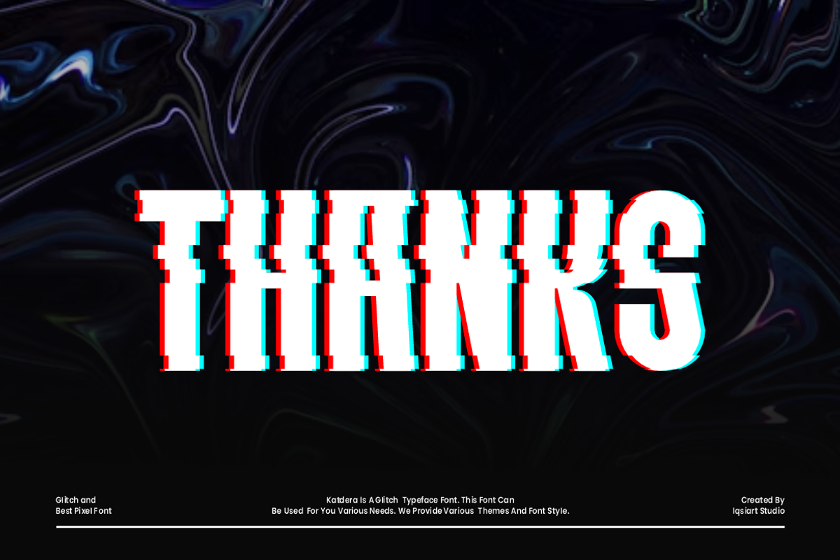 Katdera - Glitch Pixel Font, a Sans Serif Font by Iqsiart Studio (Photo 6 of 6)