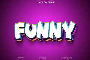 3D Funny Text Effect