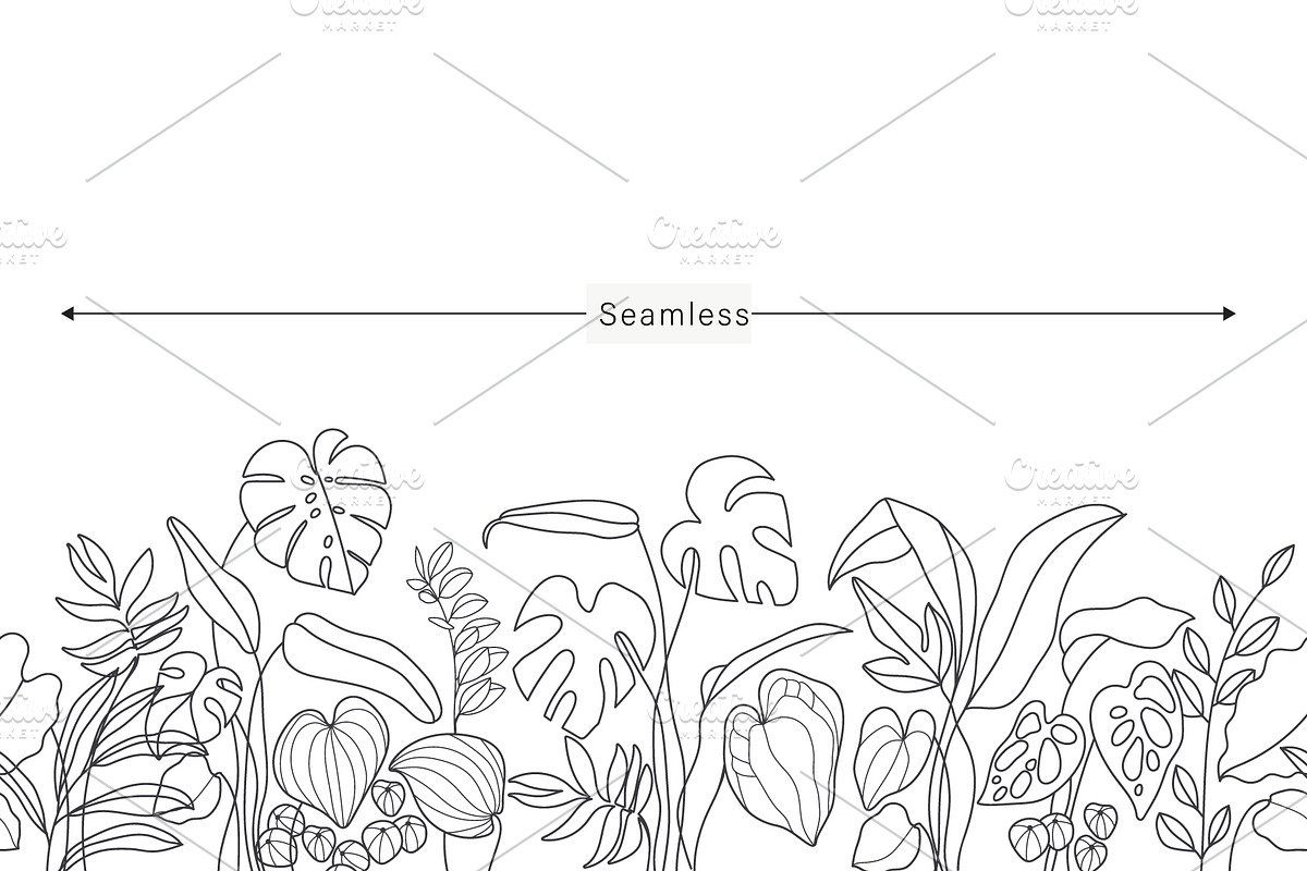 Minimal line flower botanical doodle, a Decorative Illustration by MooBeer (Photo 7 of 8)