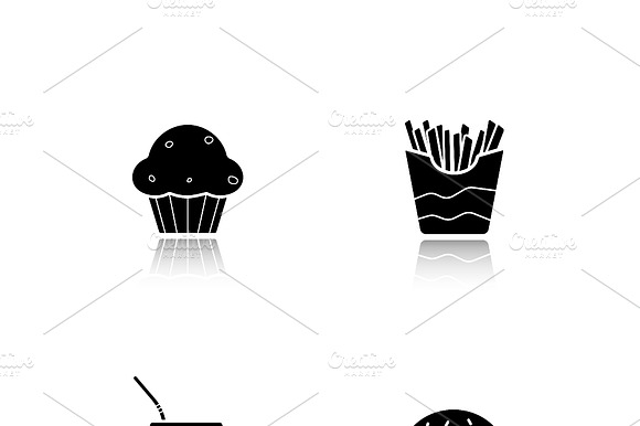 Fast Food Icons. Vector