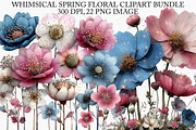 Whimsical Spring Floral Clipart, an Illustration by Canvas Craft (Thumbnail 1 of 7)