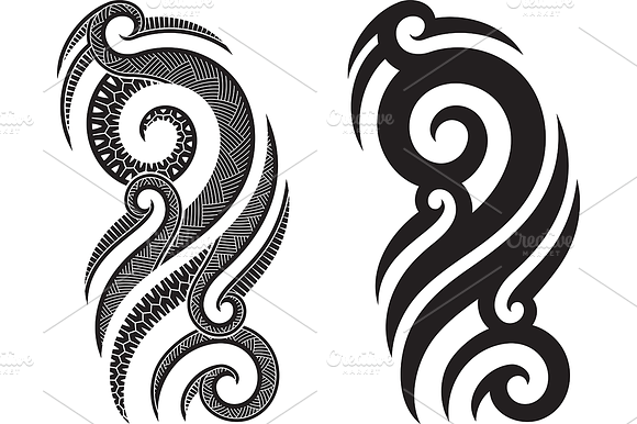 Maori Tattoo Patterns (5X)