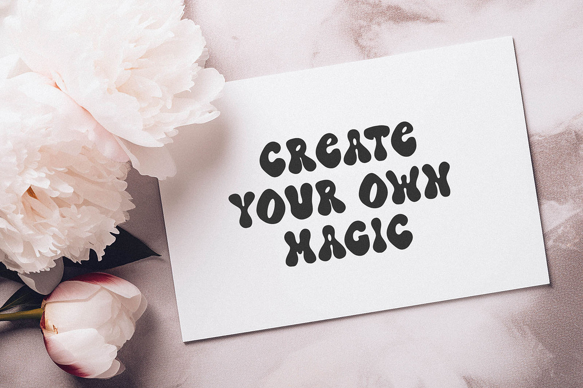 Creamy Berry Groovy Funky Font, a Handwritten Font by BarcelonaShop (Photo 10 of 10)