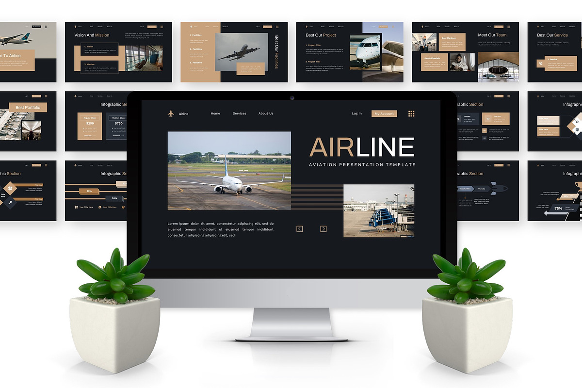 Airline - Aviation Powerpoint preview 3