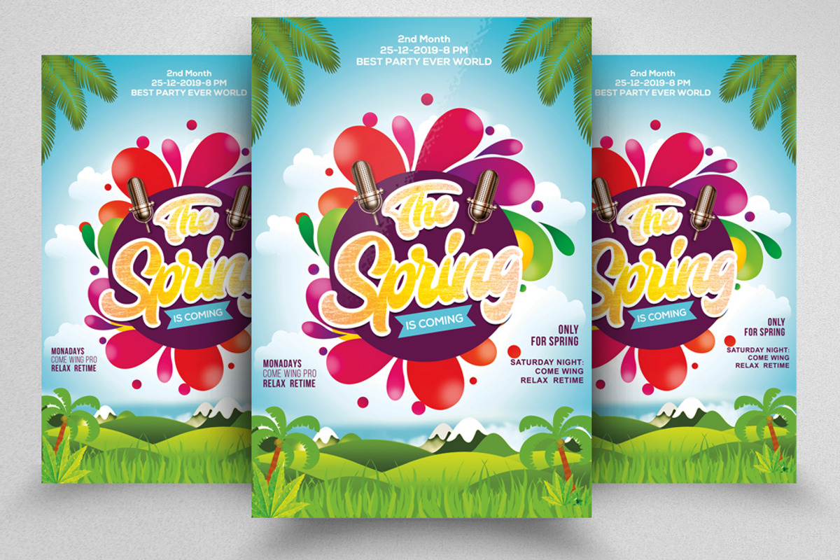 Spring Break Psd Flyer Templates, a Flyer Template by Psd Templates