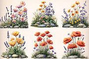 Wildflowers Watercolor Botanical Flo, an Illustration by Digital Artistic99 (Thumbnail 4 of 11)