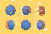 Cartoon Ramadan Drum Kit, a Product Mockup by Qaleb Studio (Thumbnail 3 of 5)