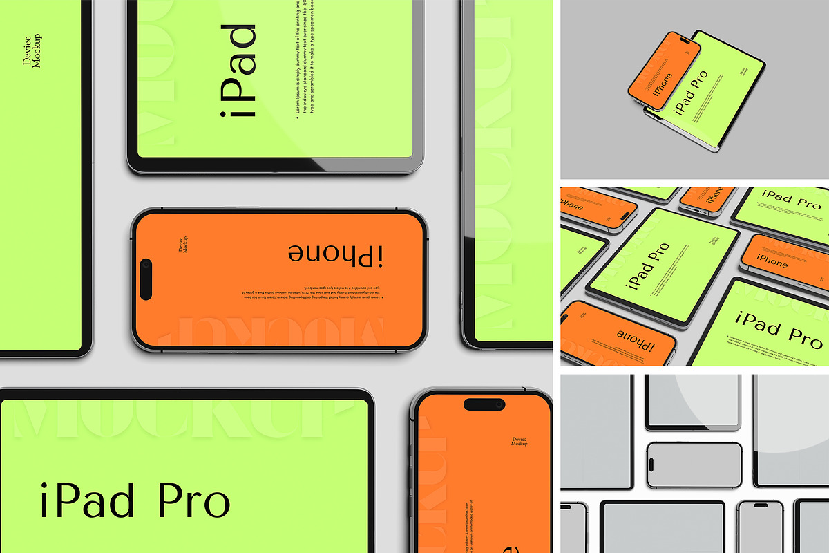 iPad Pro & iPhone Pro Mockup, a Wearable Device Mockup by Pikachudesign (Photo 1 of 4)
