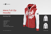 Mens Full-Zip Hoodie MockUp Set, a Hoody Mockup by Free-PSD-Templates