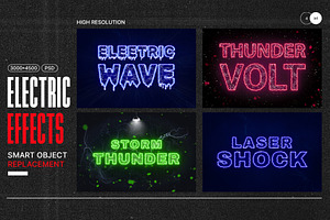 Electric Photoshop Text Effects