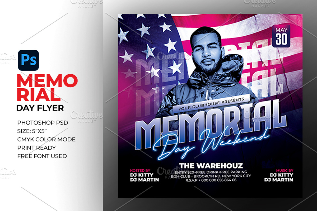 Memorial Day Flyer, a Flyer Template by Artonix (Photo 3 of 3)