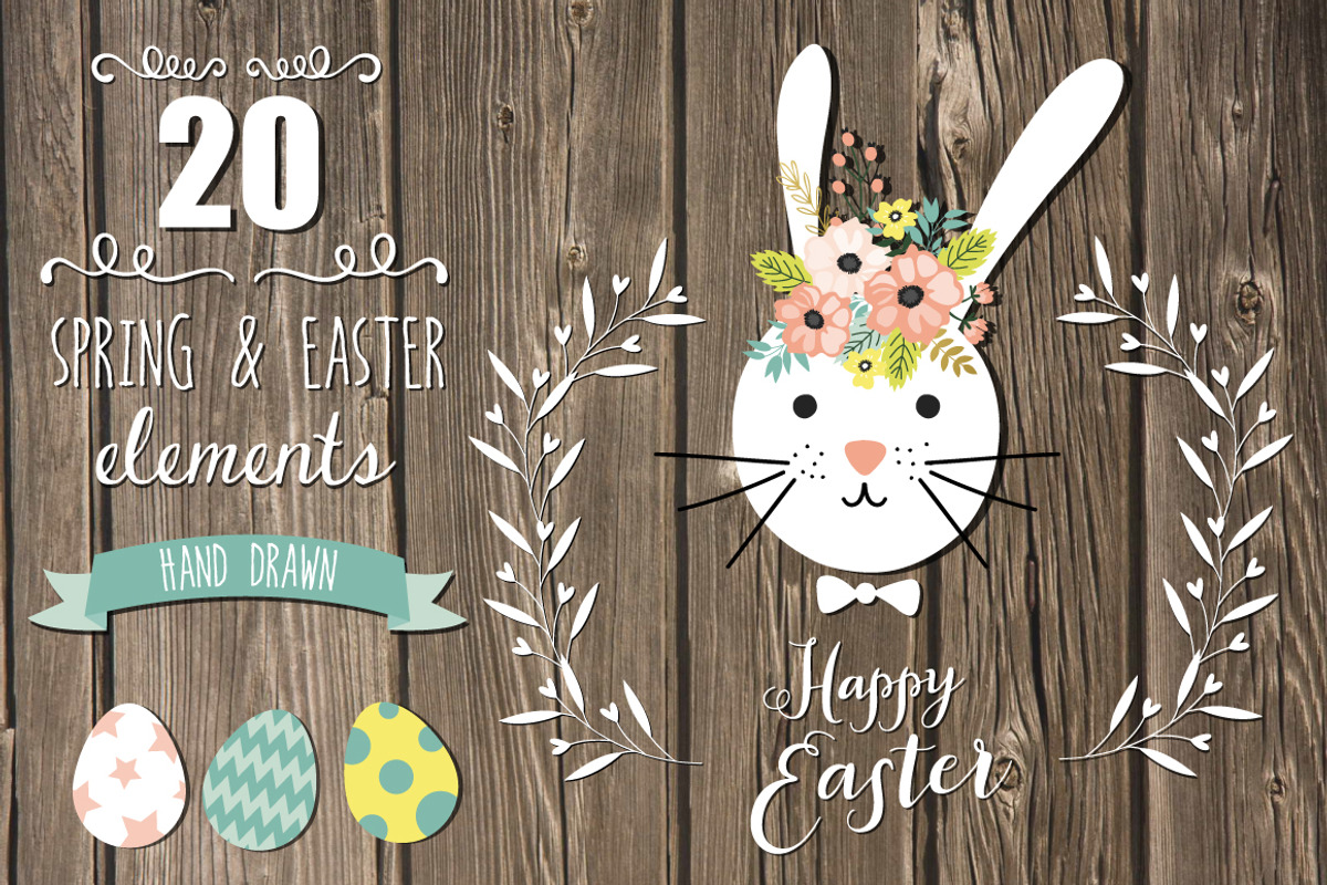 20 Spring & Easter elements, a Seasonal Illustration by lokko studio (Photo 2 of 4)