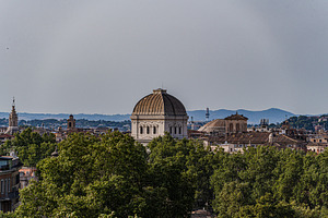 View from the Giardino degli Aranci to historical part of Mediev