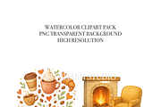 17 Cozy Coffee and Books Clipart, a Decorative Illustration by Pati Charm Studio (Thumbnail 5 of 8)