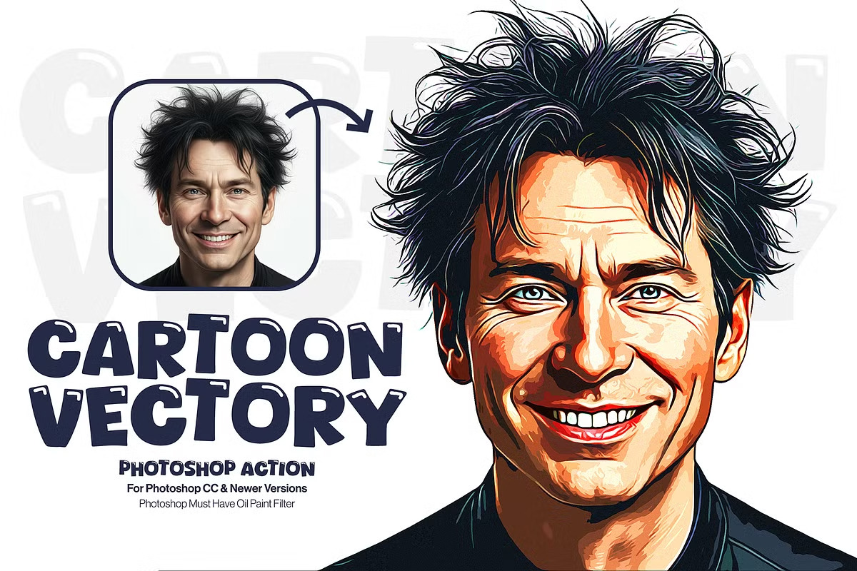 Cartonz Vector 2 Photoshop Action, an Action Add-On by iHemalaya (Photo 2 of 2)