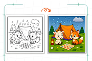 Summer Camping Bold Easy Coloring, a Seasonal Illustration by Ink Gallery (Thumbnail 7 of 7)