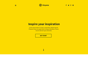 Tinyone Onepage Template PSD HTML