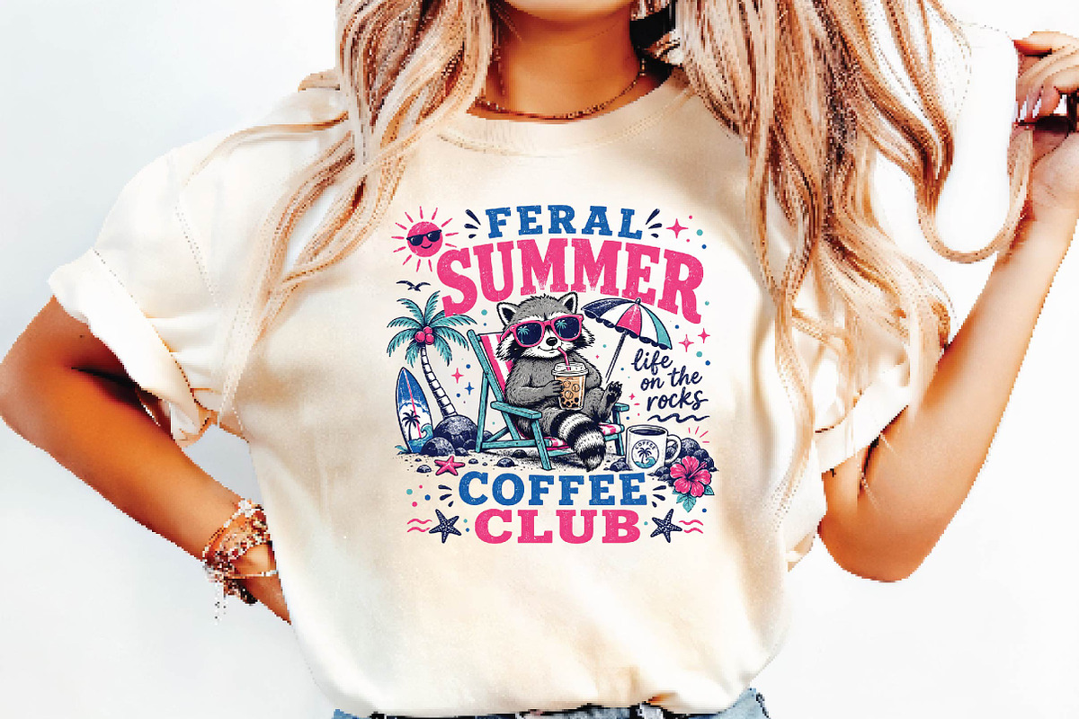 Funny Raccoon Beach Sublimation, a Seasonal Illustration by DreamPrint404 (Photo 6 of 6)