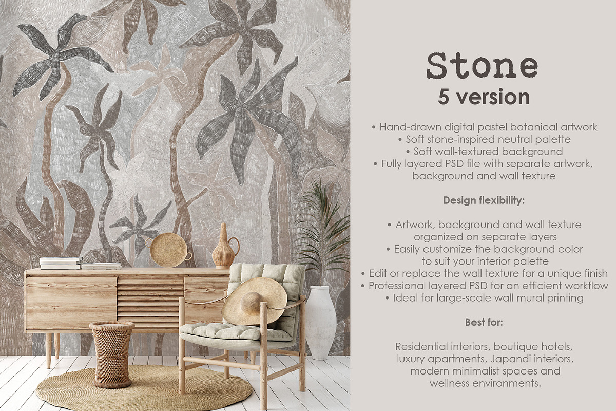 SAVARA – Tropical Wall Mural, a Wallpaper Graphic by Timofi Art (Photo 17 of 20)