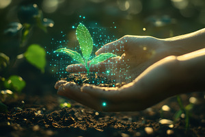 Nature and technology combine, a Photo by Pavel_design
