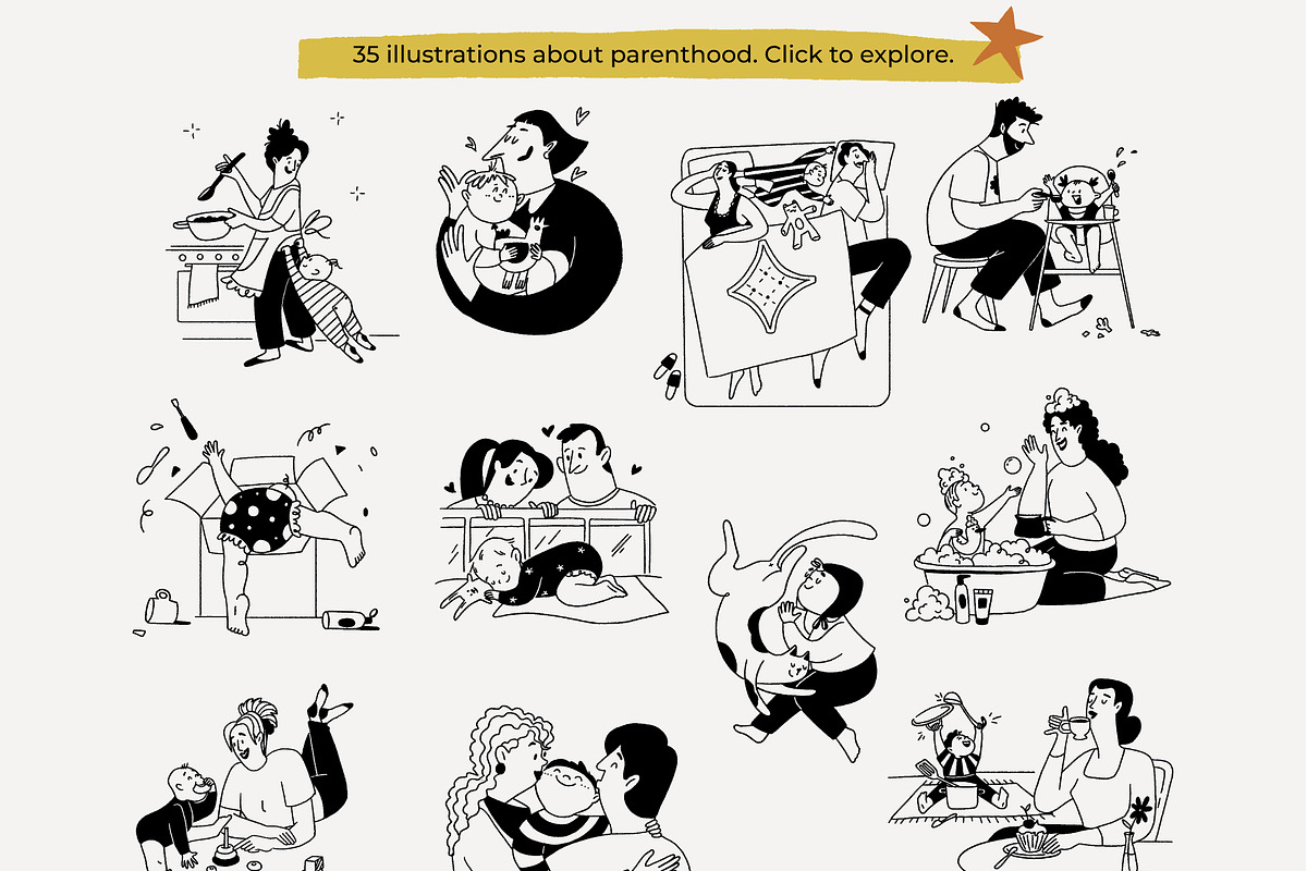 Tiny Stories: Parenting Doodles, a Person Illustration by Olly Kava (Photo 2 of 8)